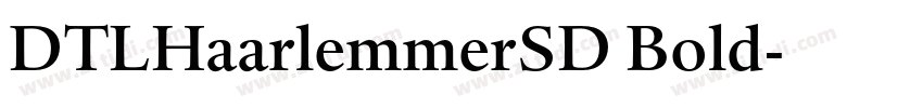 DTLHaarlemmerSD Bold字体转换